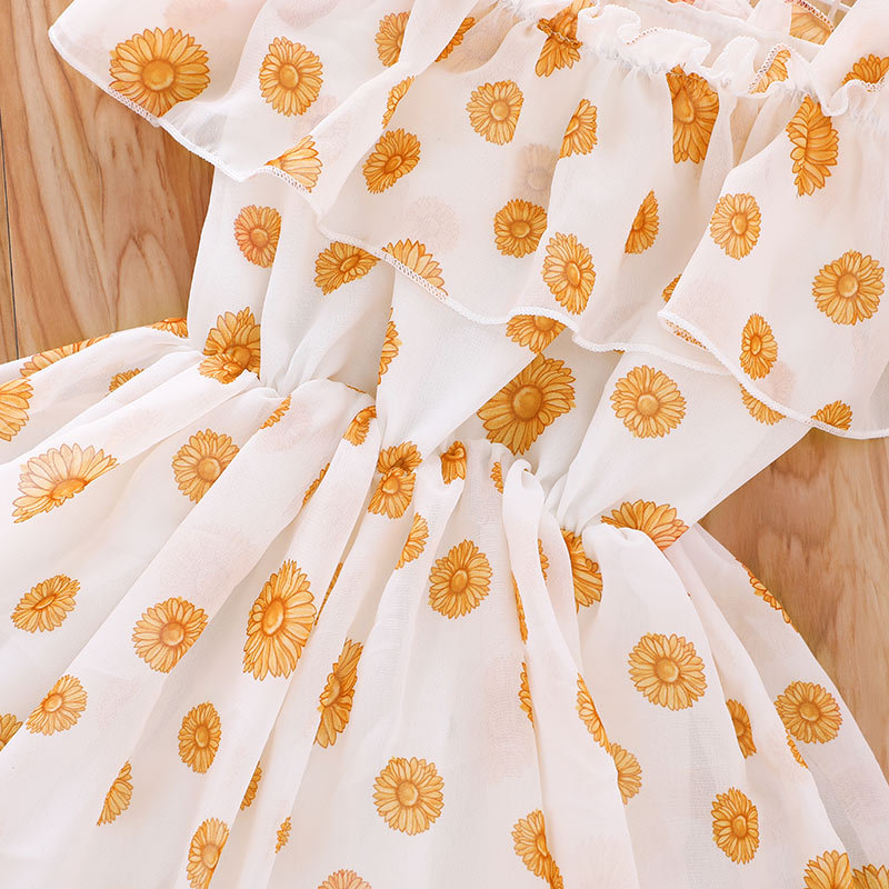 Children'S Dress Clothing Summer Girls Suspender Printed Dress