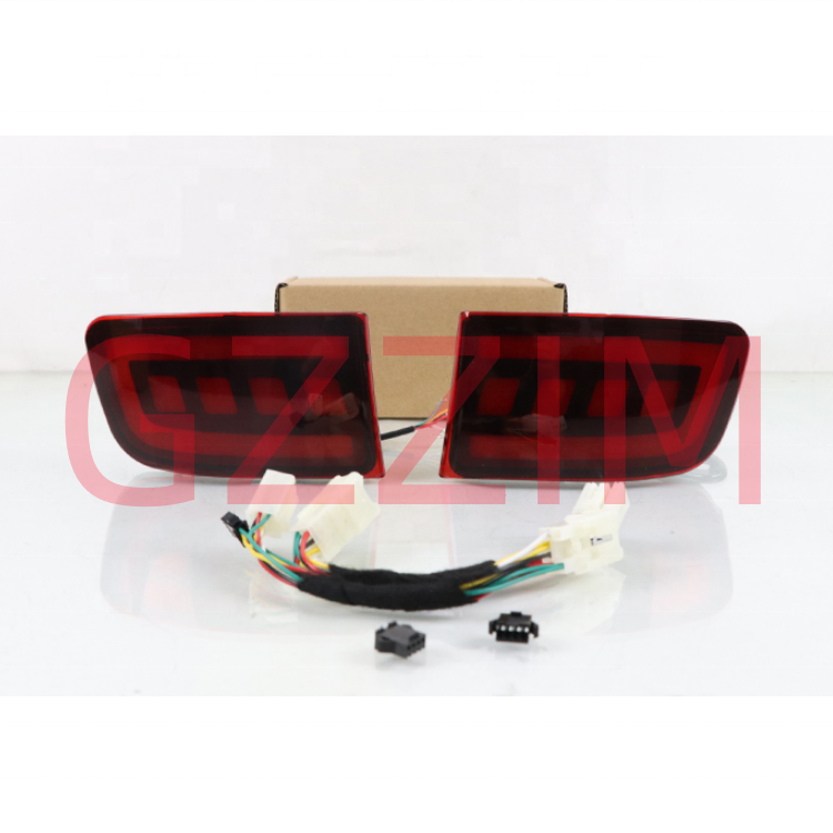 LED Bumper Light Rear Fog Lamp Brake Light Dynamic Turn Signal Reflector For Prado