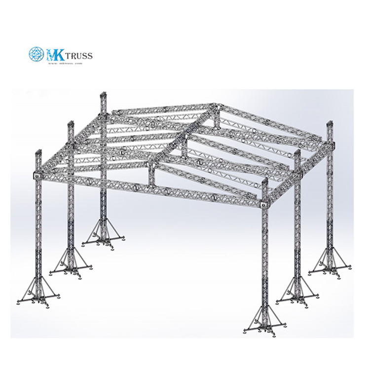 Aluminum 6082-T6 L Roof Truss System Mobile Stage and Canopy for Stage Rental