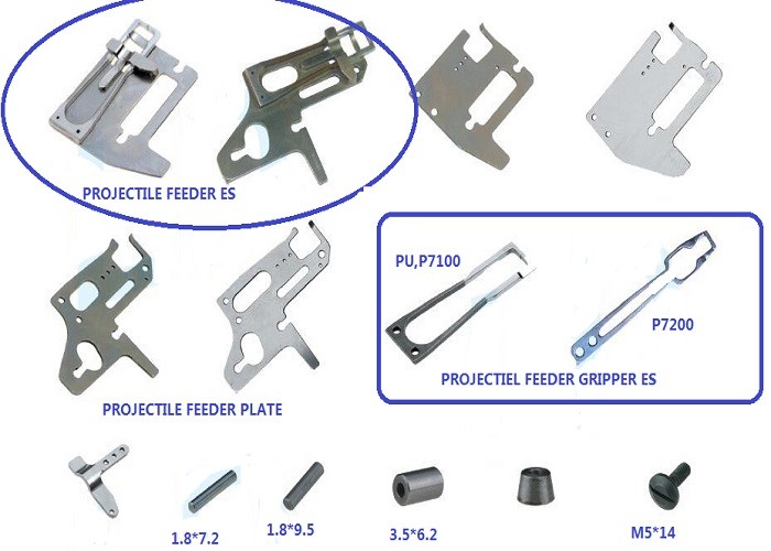 Smooth Grooved Sulzer Weaving Machine Parts Projectile Feedr Gripper P7100 P7150