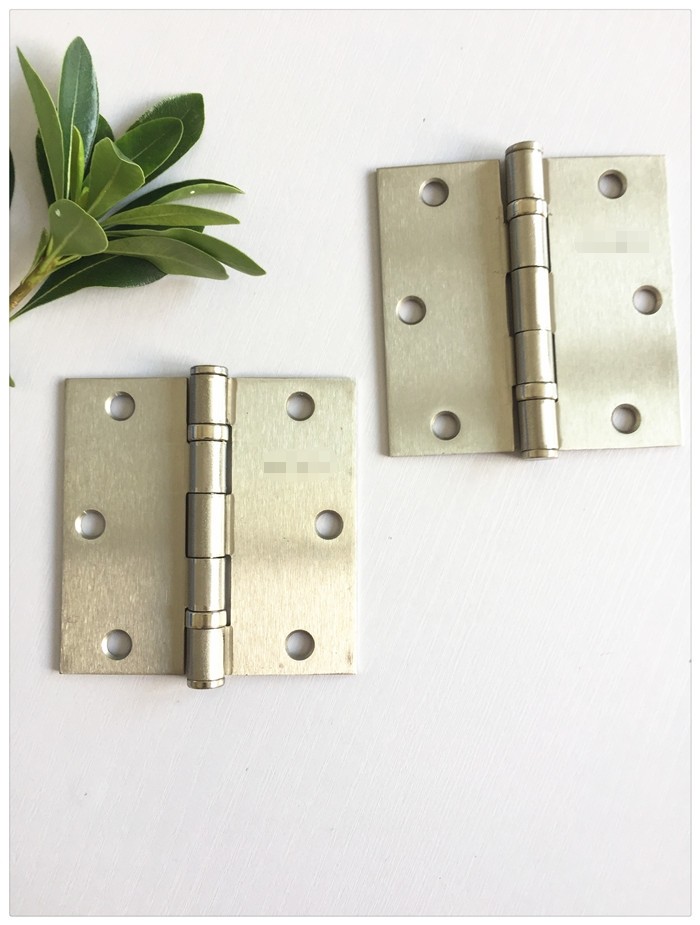 Flat Head 4 Inch Security Door Hinges Ball Bearing Golden Plated
