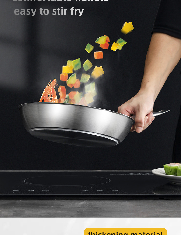 Best Whole Frypan Stainless Steel Cooking Pan Induction Cookware Frypan Non Stick Frying Pan