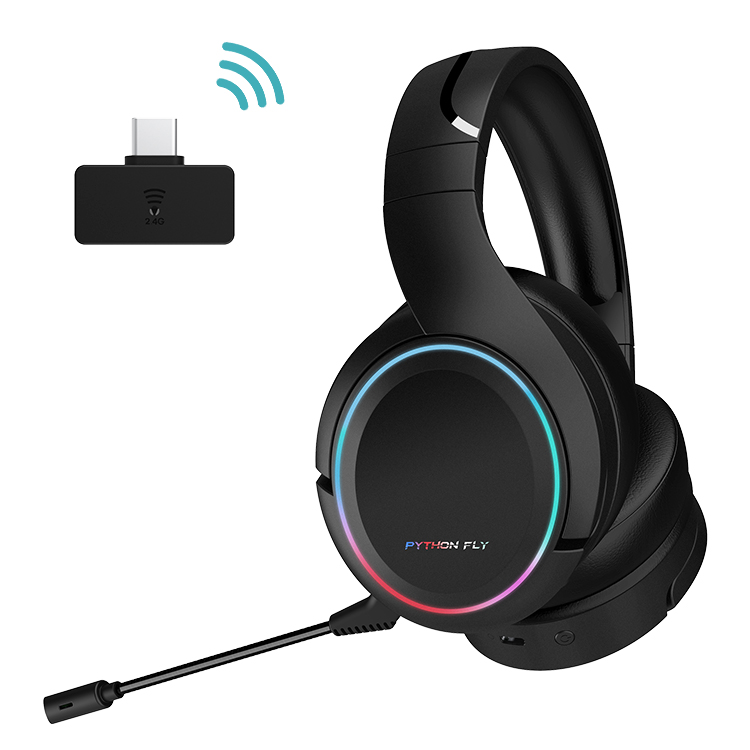 2.4G Laptop Wireless Gaming Headphones RGB Audifonos Gamers With Mic For PS4 PS5