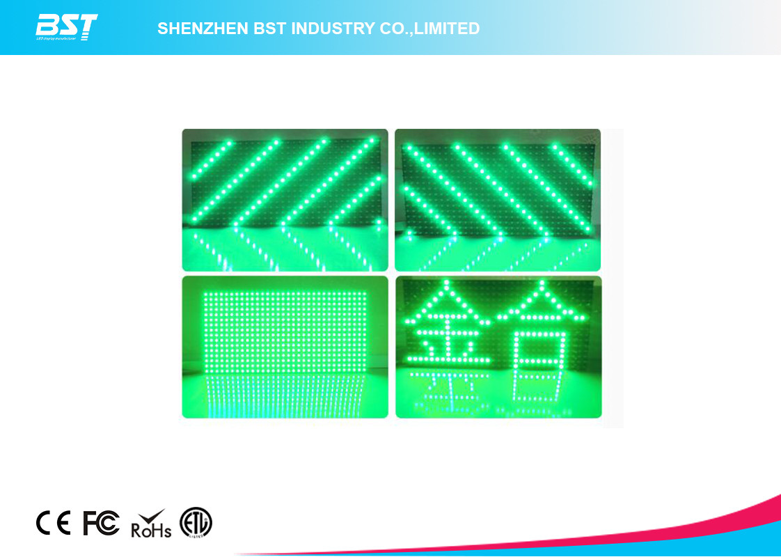 P10 LED Display Module 320mm X 160mm / 32 X 16 Pixels Video Greenl Color Led Panel