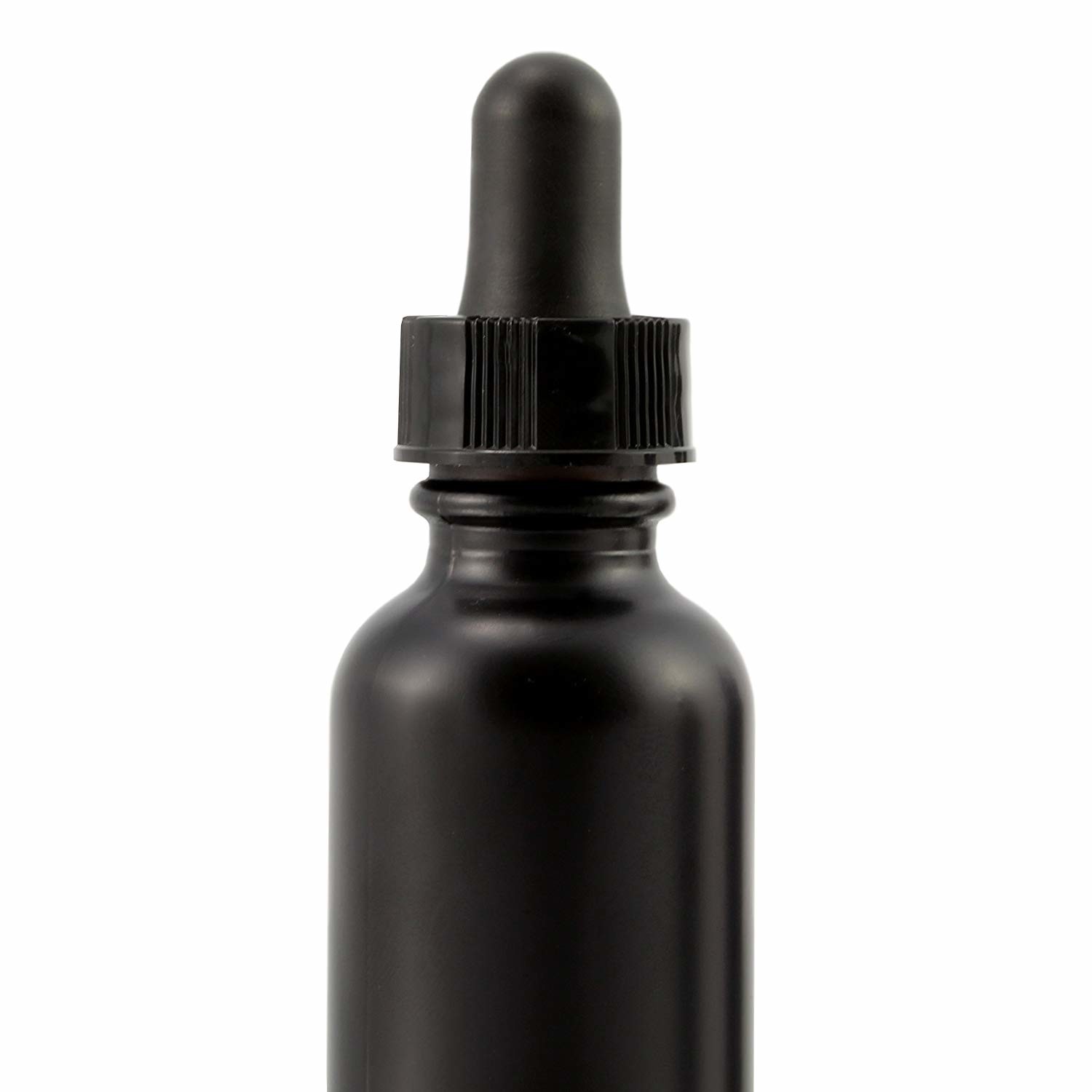 Cosmetic 30ml Eye Black Glass Bottle With Dropper Non Spill