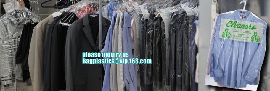 garment packaging bag cover dry clean poly garment bag rolls,laundry dry cleaning garment bag,Clear Polythene 21x4x54'',