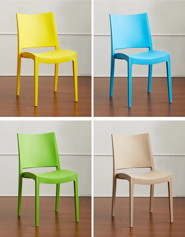 Stackable Outdoor Dining Chairs PP Plastic Home Furniture Custom Colors N.W. 4.5KGS G.W. 21KGS For Home Simple Design