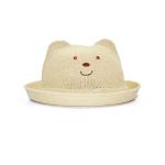 Korean Version Baby Cat Ears Hat , Kids Summer Hats Straw Material