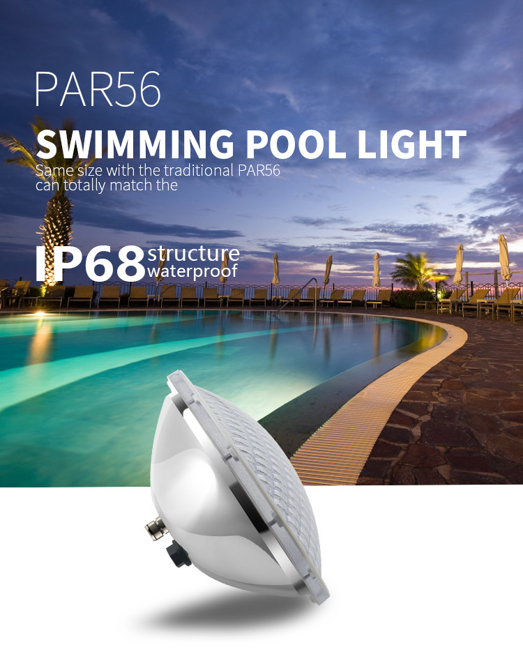 Garden UL Certificated Pool Light , IP68 Underwater RGB LED Lights Halogen PAR56