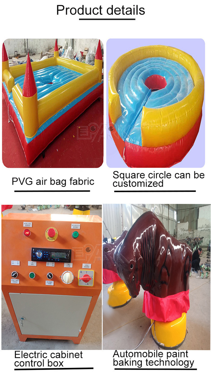 18rpm Amusement Game Machines Adult Inflatable Toro Mechanical Bull Riding Machine