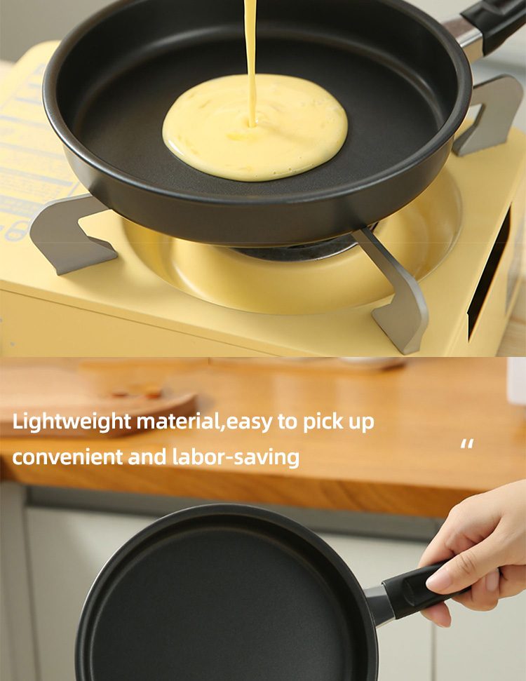 Factory Wholesale Black Steak Pan Cookware Iron Frypan Non Stick With Bakelite Handle