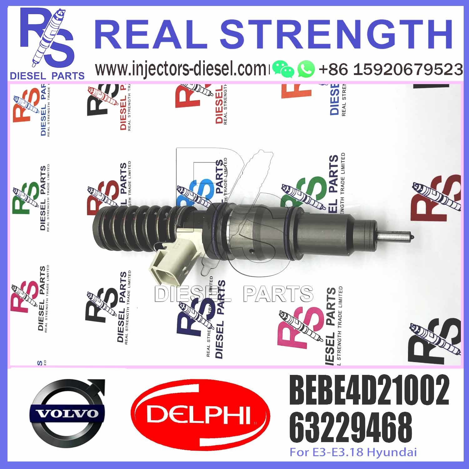 63229468 33800-84840 BEBE4D21002 Diesel Fuel Injector For HYUNDAI L engine
