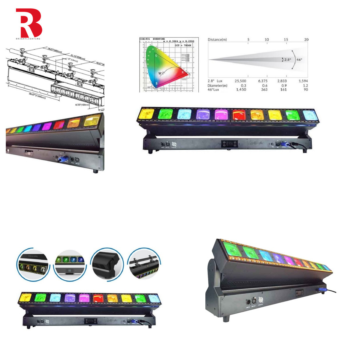 Precise Beam Control With 10x60W LED Moving Head Stage Light Beam Laser Design
