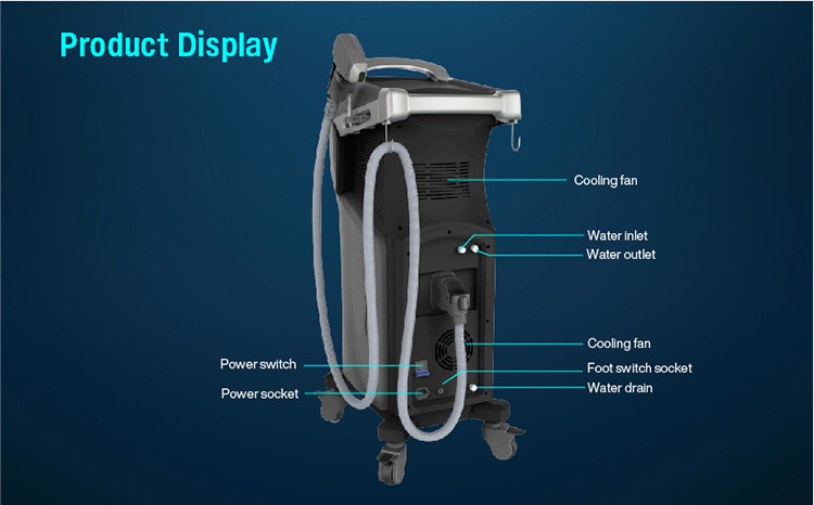 808nm Diode Laser Hair Removal Machine 1800W 12 Laser Bar diode ice laser