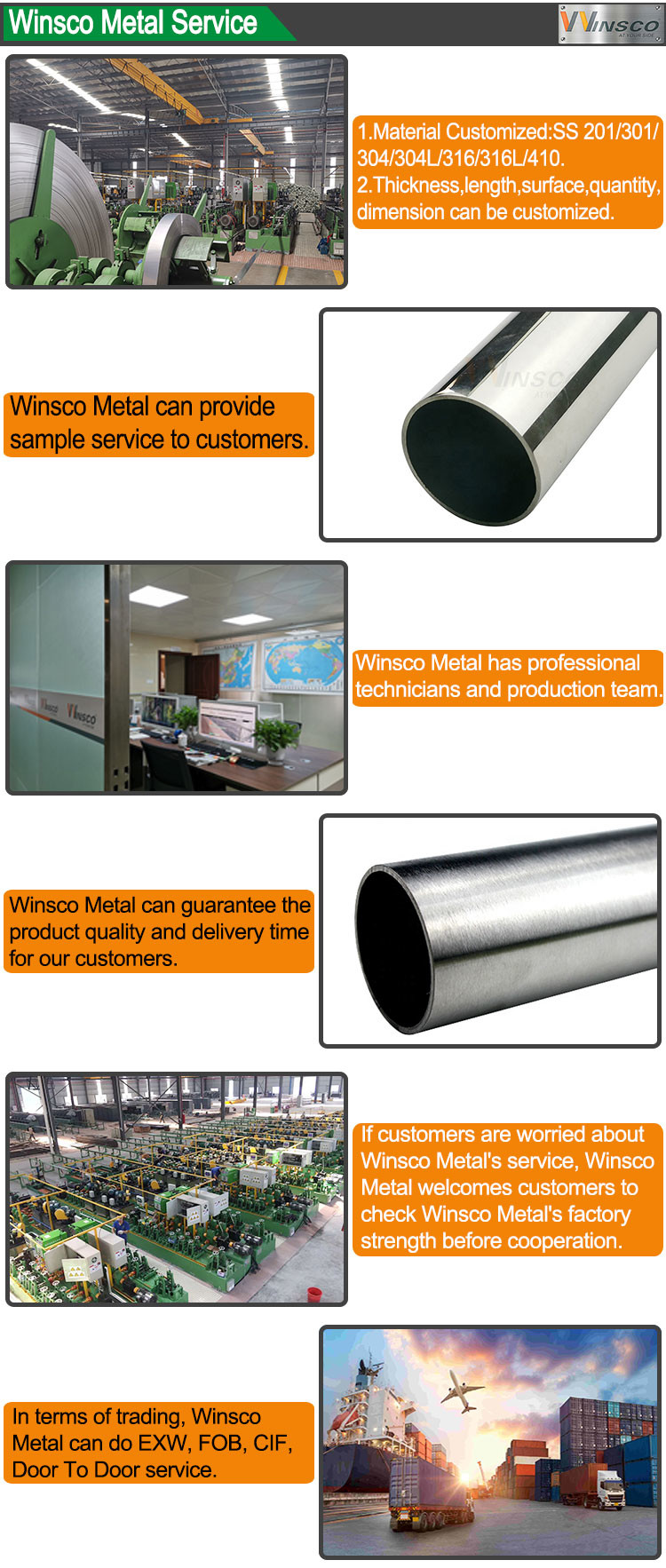 C-316 Stainless Steel Inox Round Pipe Acero Inoxidable 1.1/2 Redondo Decorativo Brilliante POLISHED 600 C-304 X 6 METROS