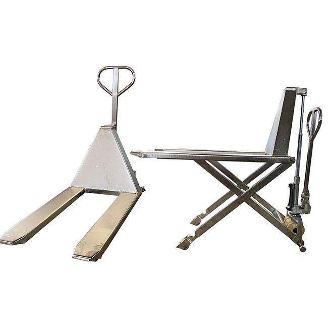 1 Ton Manual Single Scissor Lift Table Stainless Steel Pallet Jack 31.50in