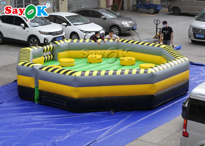Inflatable Carnival Games 7m Crazy Inflatable Wipeout Game Meltdown Machine For Amusement