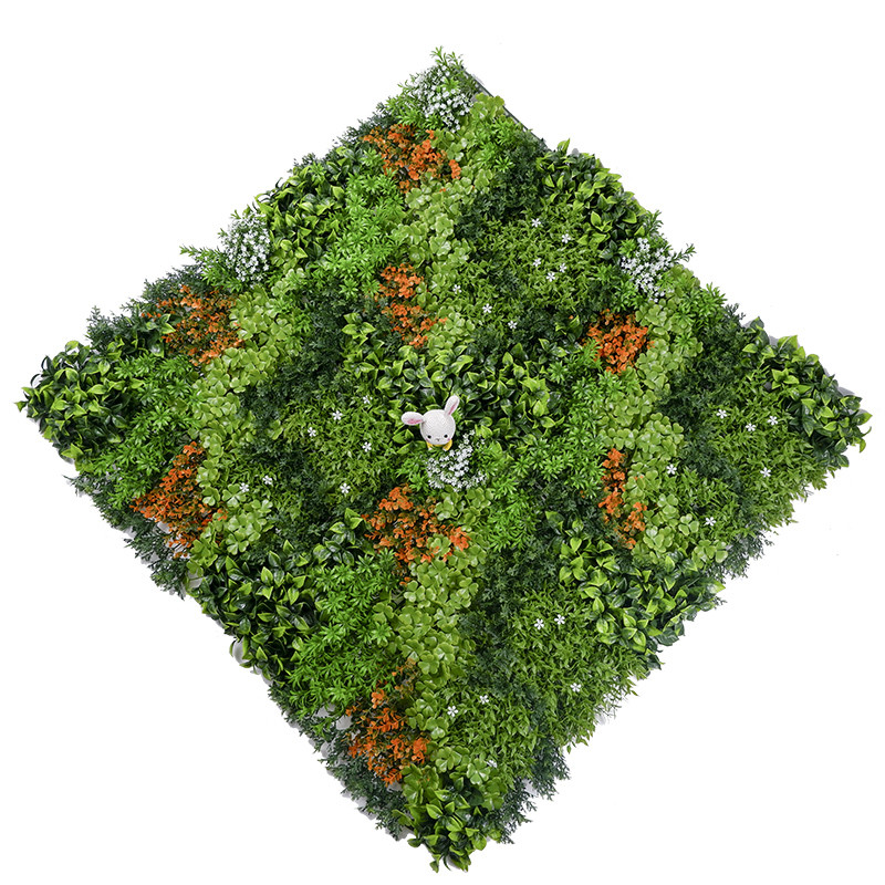 Hedge Artificial Green Plant Wall Panel 20mm For Indoor