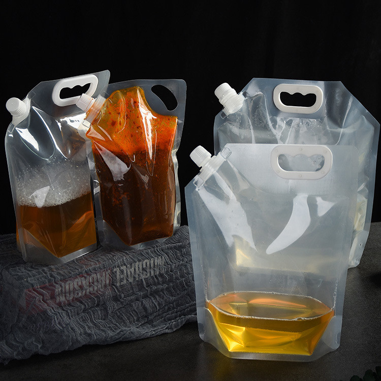 Leak Proof BPA Free Beverage Spouted Stand Up Pouches Pouches With Spout with Handle