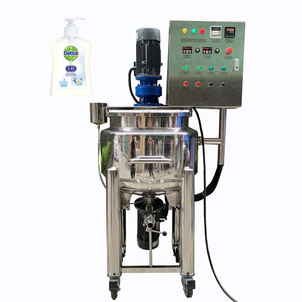 100L Movable Liquid Washing Blender Mixer Making Machine Liquid Detergent Mixer Tank for Make Hand Sanitizer Shower Gel