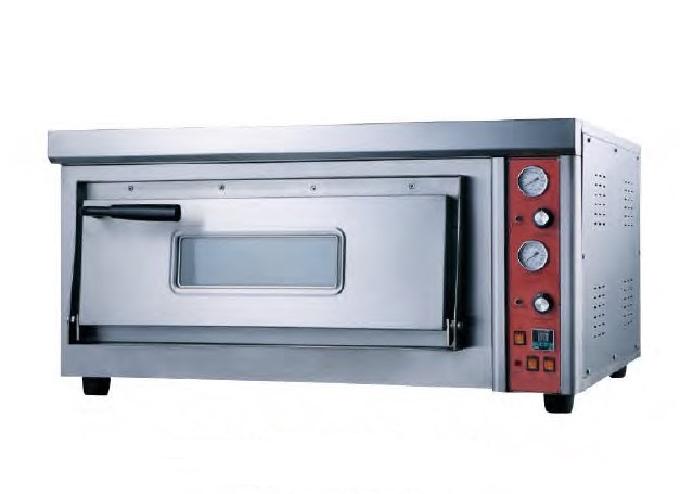 Single Layer Gas Commercial Pizza Oven Stone Base Timer Controller High Temperature