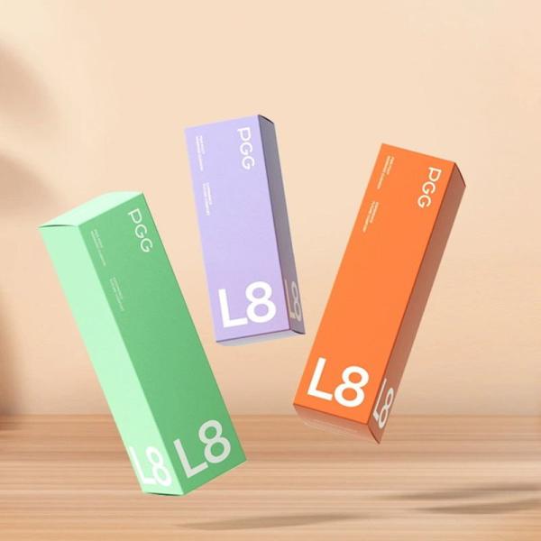 Square Cosmetic Packaging Carton Stock Green Plant Lipstick Lip Gloss Packaging