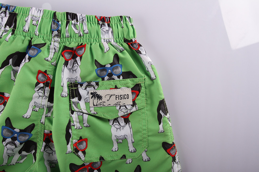 Mens Pant Print 100% Polyester Quick Dry Swim Trunks