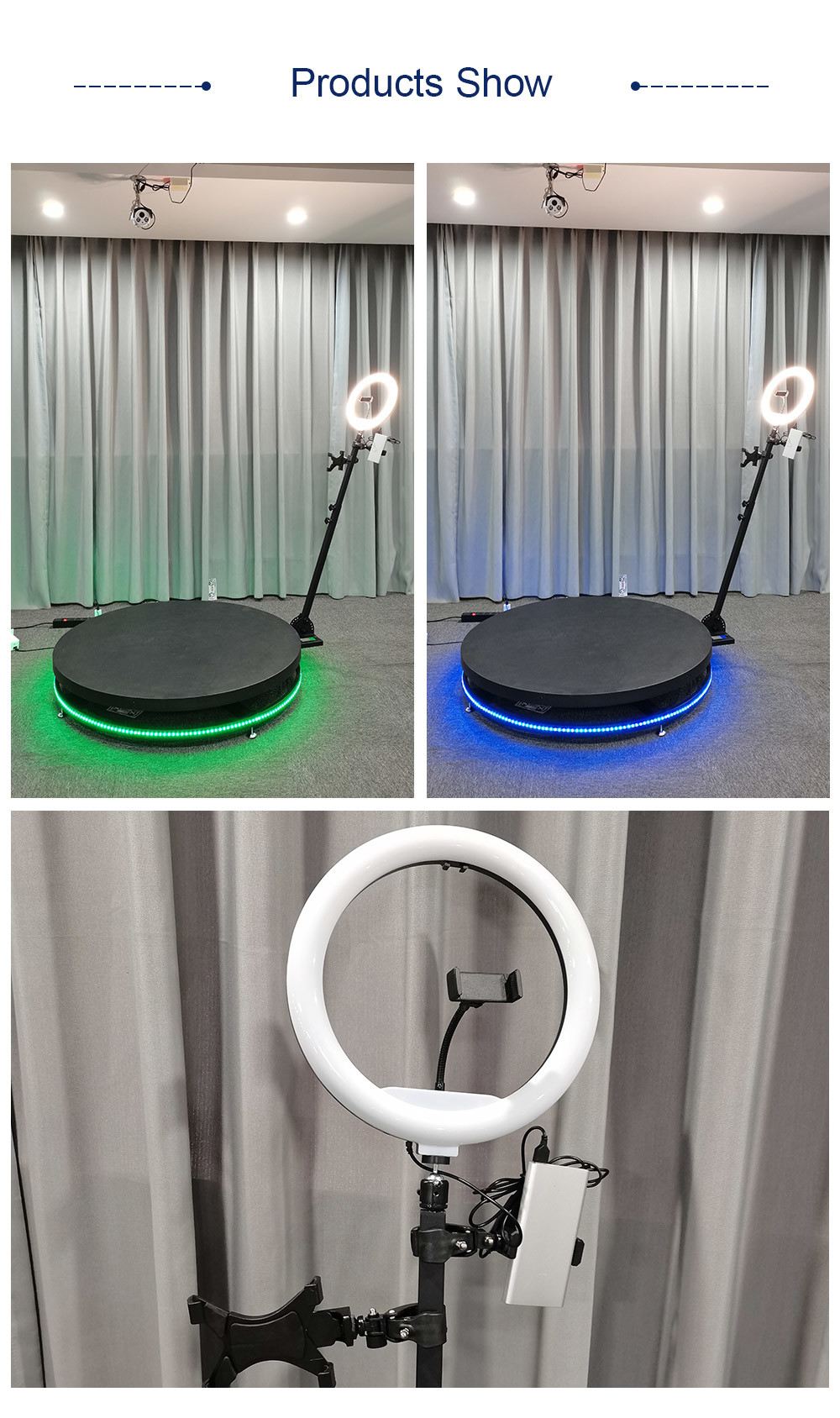 Rotating 360 Photo Booth Machine Automatic Remote Control For Events