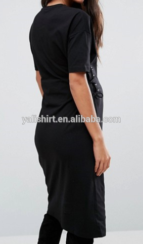 Shenzhen factory custom maternity t shirt long dress with corset