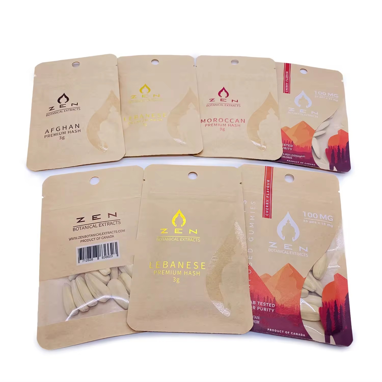 Stand Up Zipper Packaging Pouch With Tin Tie For Easy Sealing And Opening