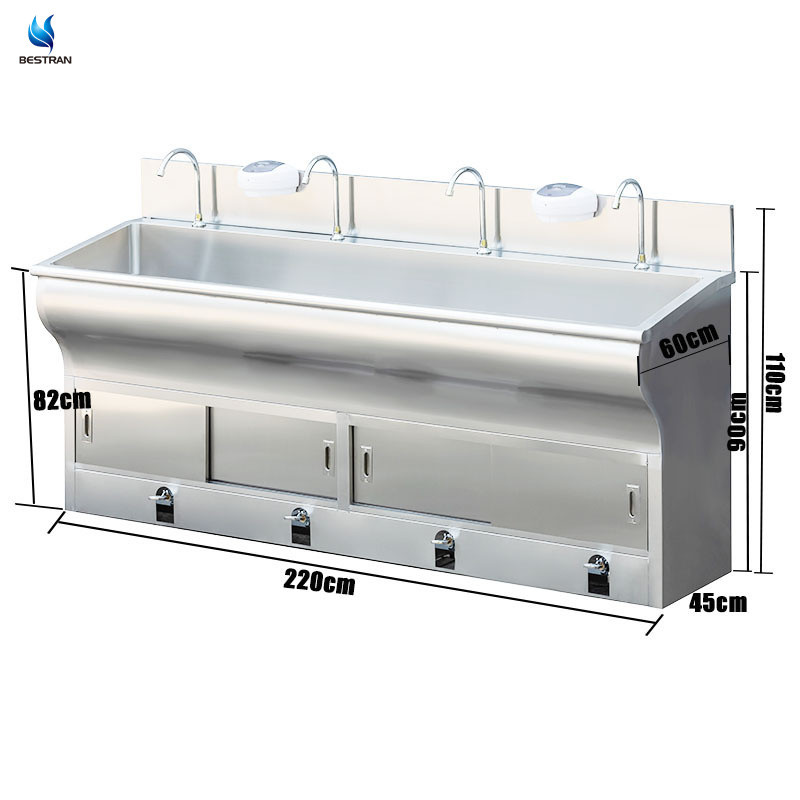 Foot Operated Hospital Scrub Sink Medical For Patient Care Clinical Washbasin Sanitation