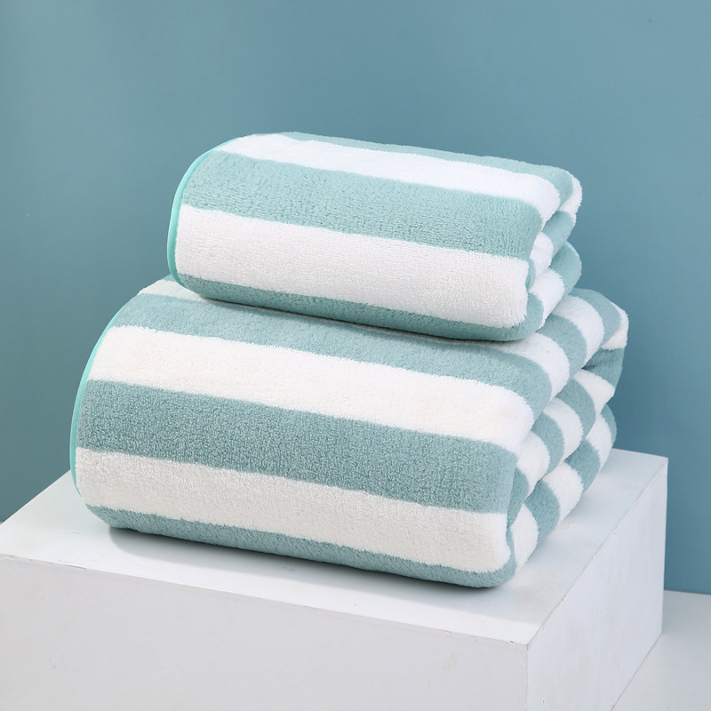 Adult 100% Cotton Thickened Coral Velvet Beach Towel for Home and Age Group