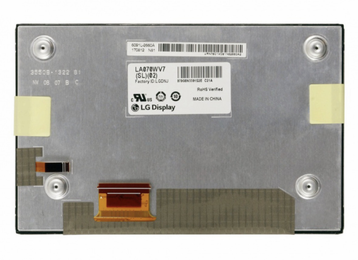 LA070WV7-SL02 LG Display 7" 800(RGB)×480 WVGA 133PPI 1000 cd/m² INDUSTRIAL LCD DISPLAY