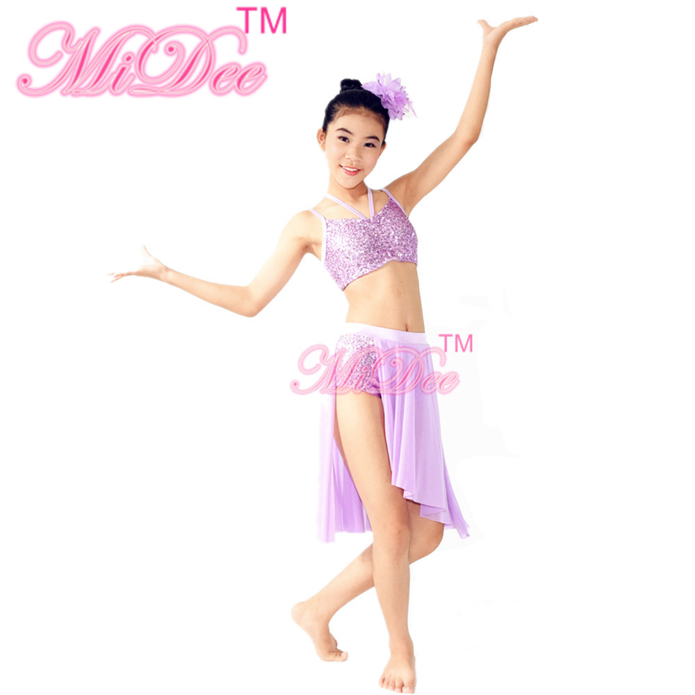 Side Cutoff Skirt Sequin Short Undermeath Top Straps Pinched at Front Centre Belly Dancing Clothes
