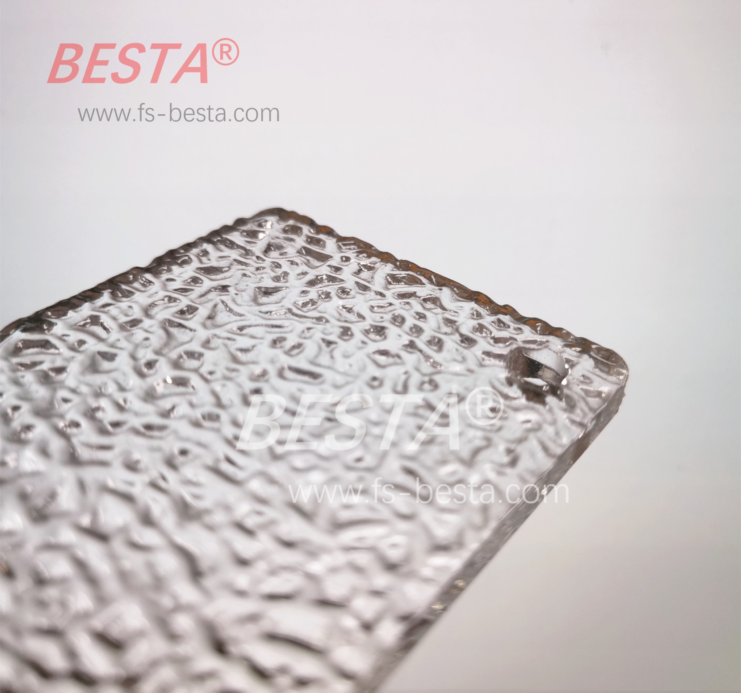 Extruded Textured Clear Acrylic Sheet PMMA Stone Grain Decorative Acrylic Panels