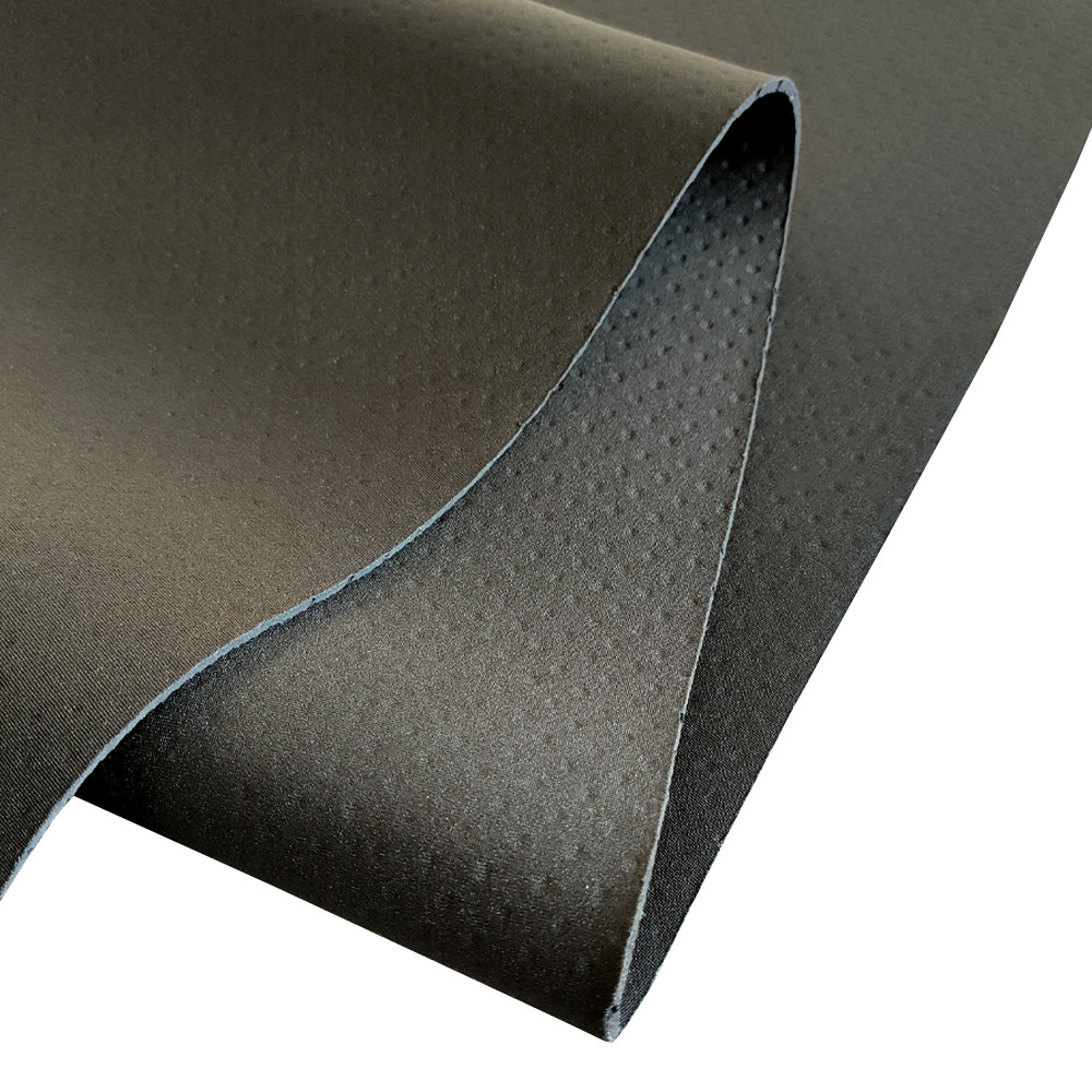 Small Hole Rubber Neoprene Fabric Roll Black 3mm With Two Sides Coated