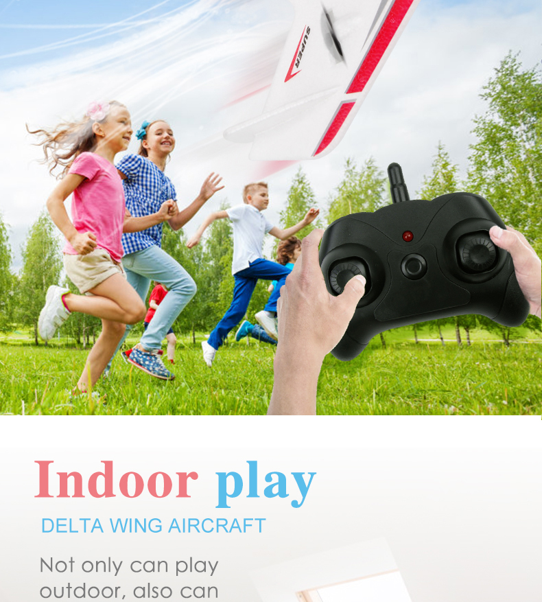 4K UHD Video Capture Resolution Durable Remote Control Airplane Toy Foam Fixed Wing Glider Airplane RC Aircraft Model