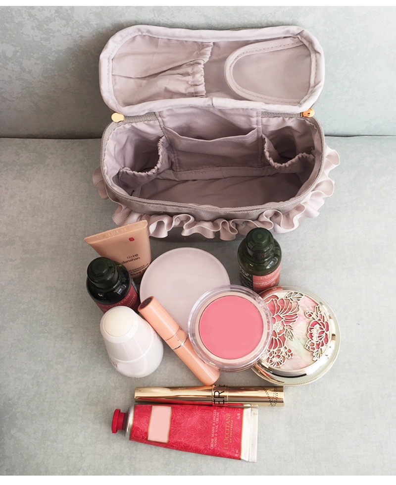 Blank Zipper Foldable Travel Canvas Custom Cosmetic Bag