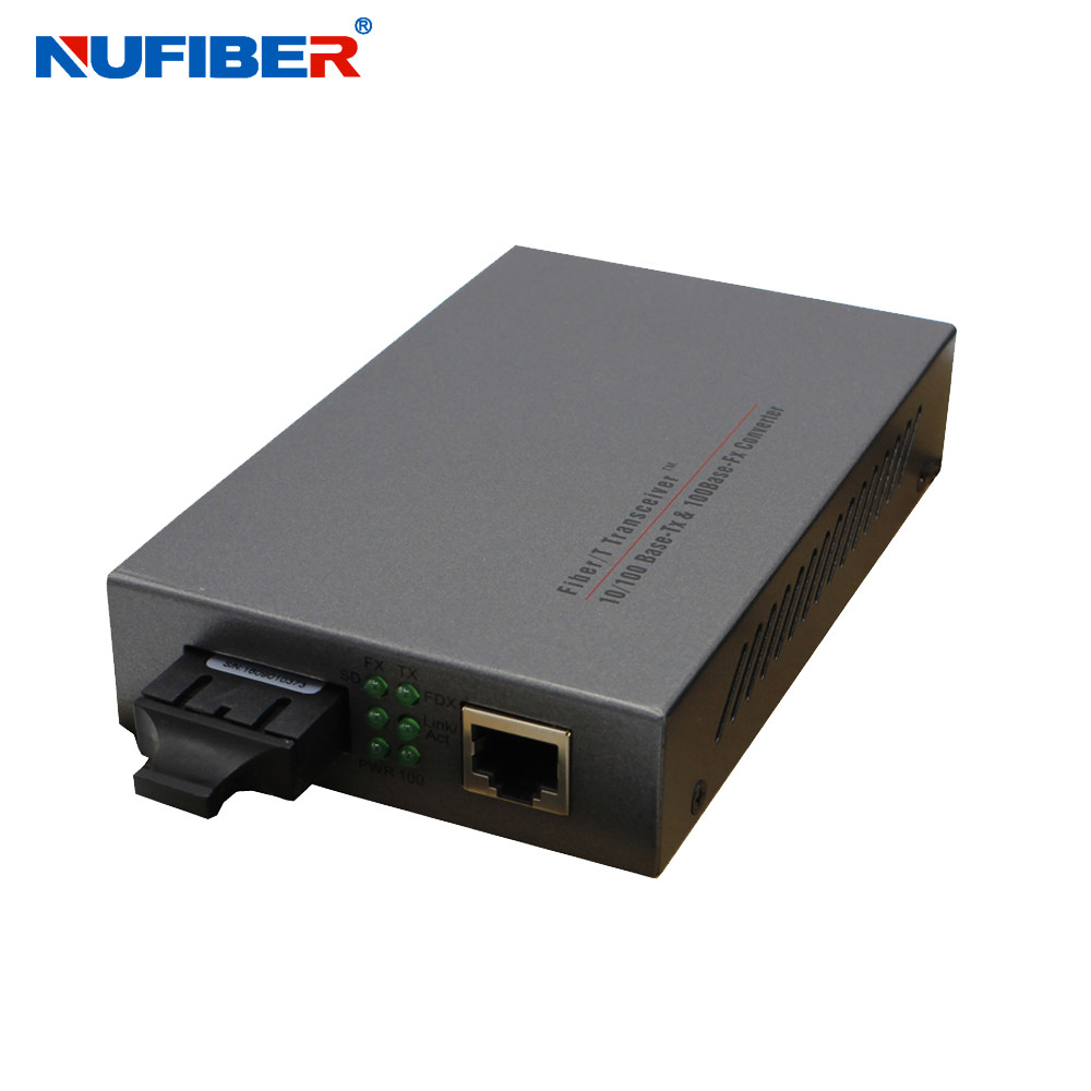 10/100Base Fiber Media Converter Internal Power Supply Dual Fiber SM 1310nm 20km SC
