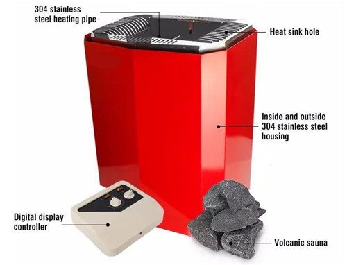 Wall Mounted Steam Sauna Equipment Heater Customized Color With Heat Sink Hole
