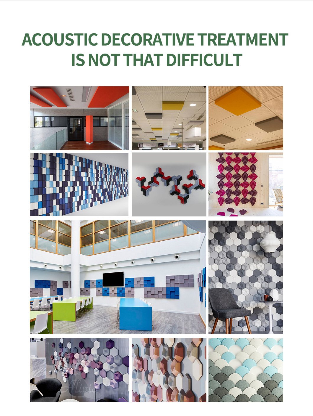 Multi Function PET Hanging Sound Absorbing Ceiling Tiles For Office Building