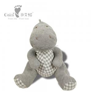 Buy cheap ODM Soothing Stuffed Animal Embroidery Logo Grey Dinosaur Plush CE product