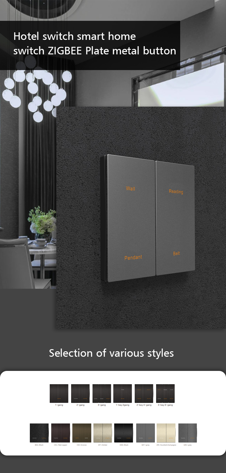 4 Gang Zigbee Smart Wall Switch Wireless Remote Phone Control