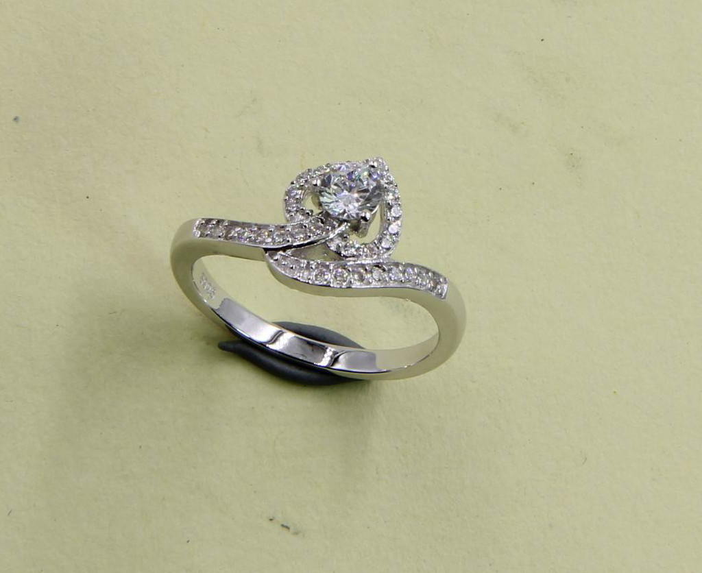 Heart Leaf CZ AAA Stackable Ring 925 Sterling Silver CZ Rings Pear/ Oval/ Round/ Chevron/ Heart Cut CZ Gemstone Ring