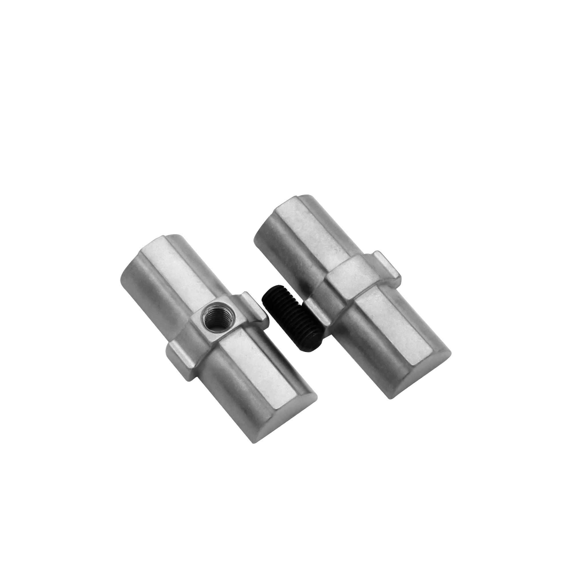 Industrial Metal Pipe Coupling Bidirectional Connection Round Zinc Alloy AL-14