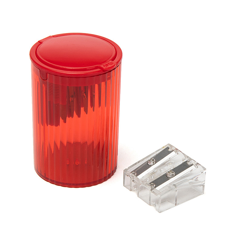 Multi Color 2 Holes Office Pencil Sharpener Transparent
