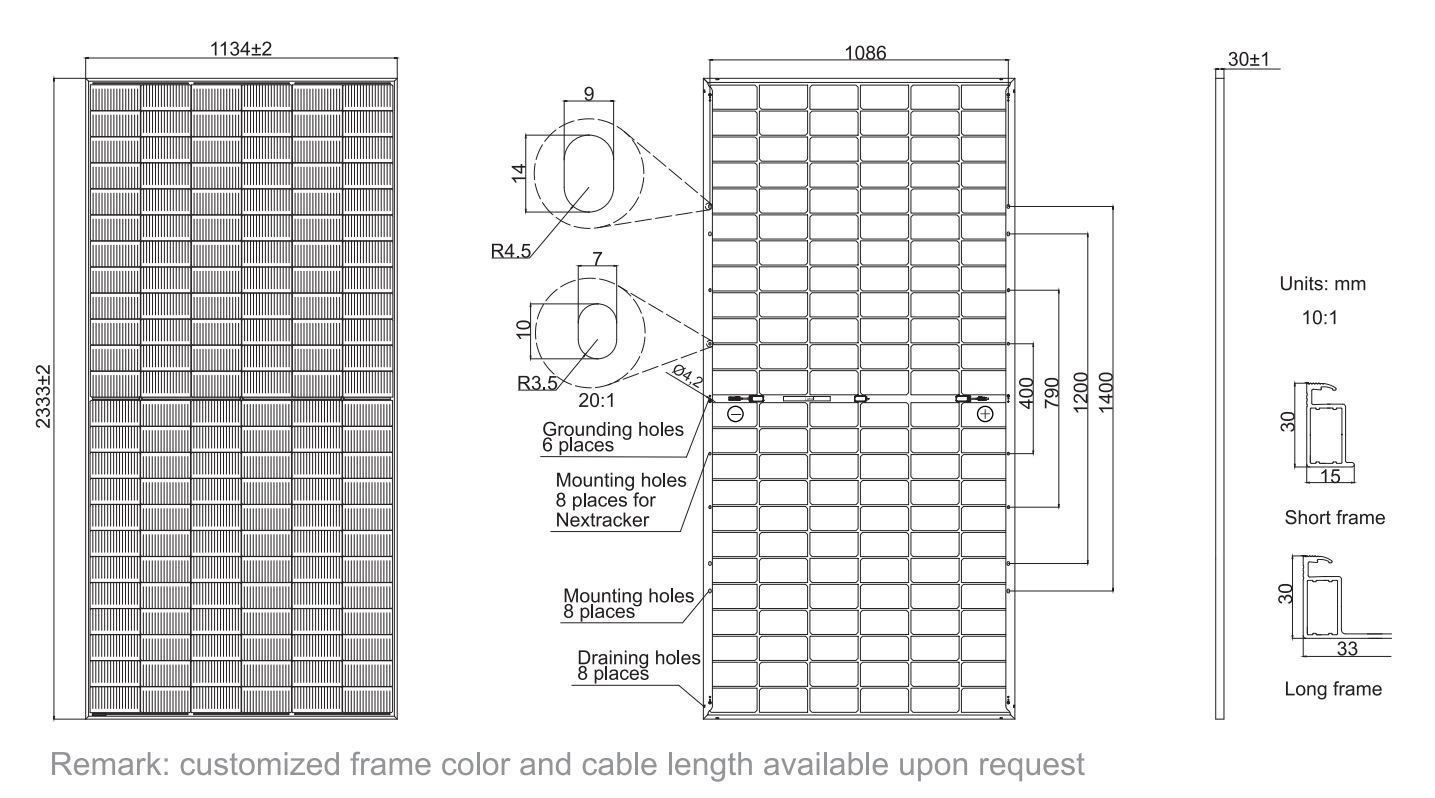 JA Solar N-Type Bifacial Mono Modules 575w 580w 585w 590w 595w 600w CE TUV Certificate