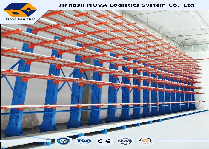 Double Side Arms Cantilever Storage Racks For Keeping Pipes / Shaped Steel Materials