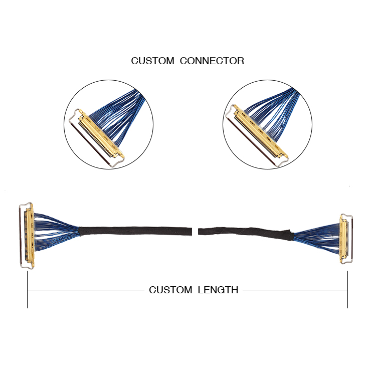 SGC EDP LVDS Coaxial Cable 0.5mm Pitch 20453-330t-13 To 20453-340t-13 30P 40P customize OEM/ODM