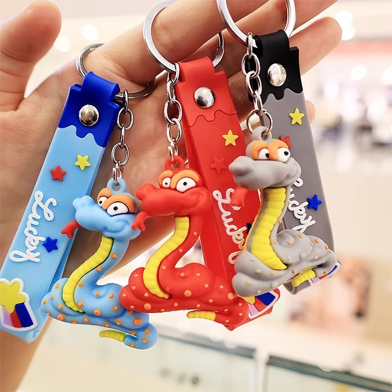 Adorable Cartoon Silicone Keychain Cute Kawaii Anime Cool Keychains For Backpacks Space Keychain Christmas Birthday Gift